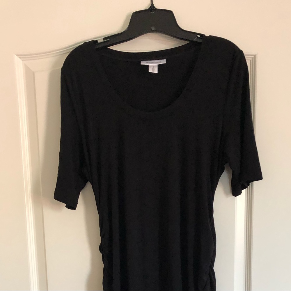 Side ruched maternity dress